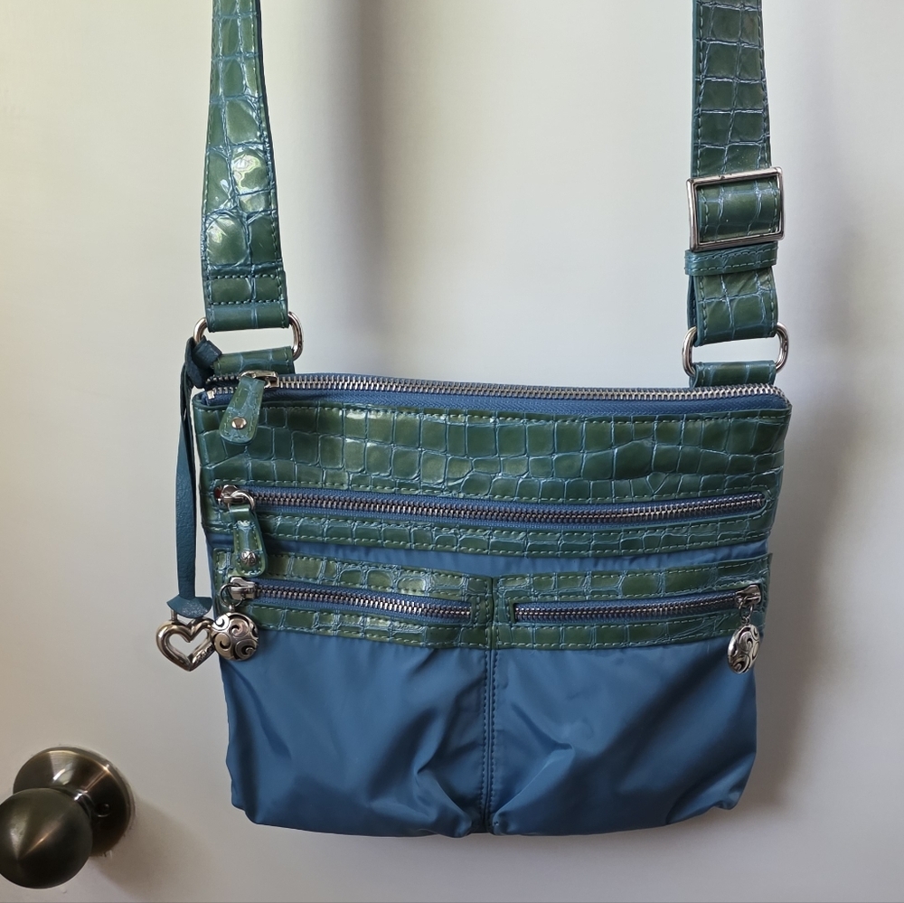 Brighton Teal and Blue Crossbody Bag